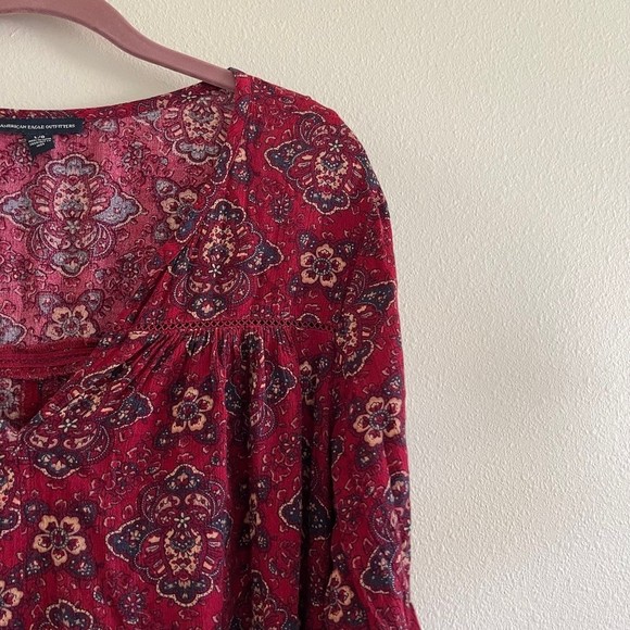 AMERICAN eagle outfitter women’s tunic dress size large red - Picture 4 of 4